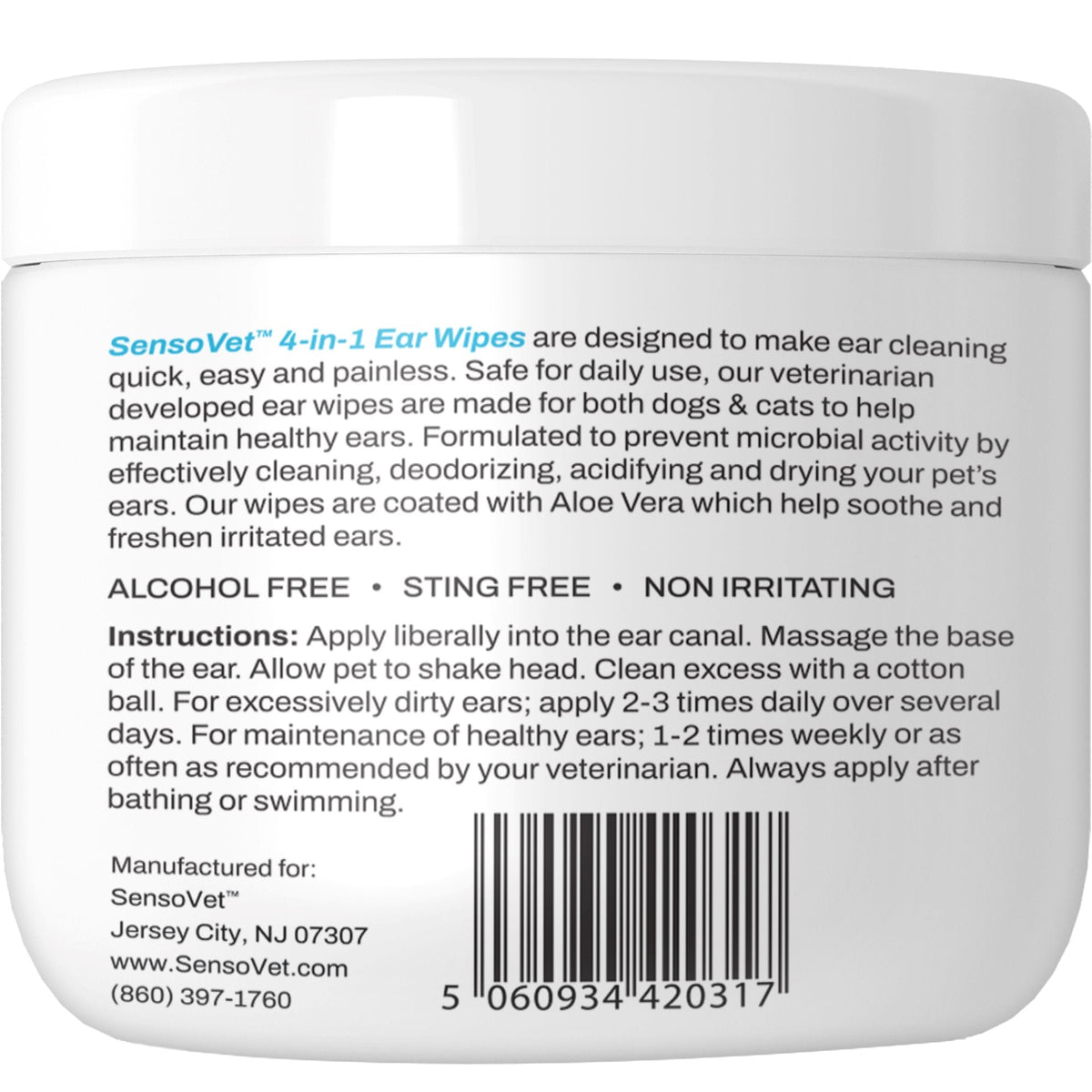 Ear Wipes for Dogs & Cats - 100 Wipes